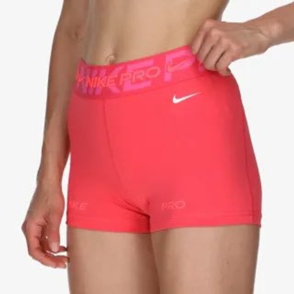 Nike Pro Dri-FIT 3 Inch Training Shorts Pink Womens Medium CZ9857-615